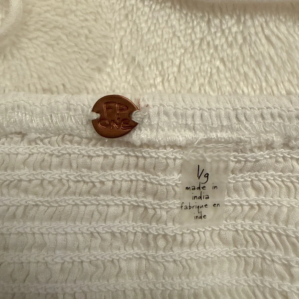 NWT Free People Intimately Deep V Lace Bralette White Large Strappy Cage Back - Picture 6 of 6